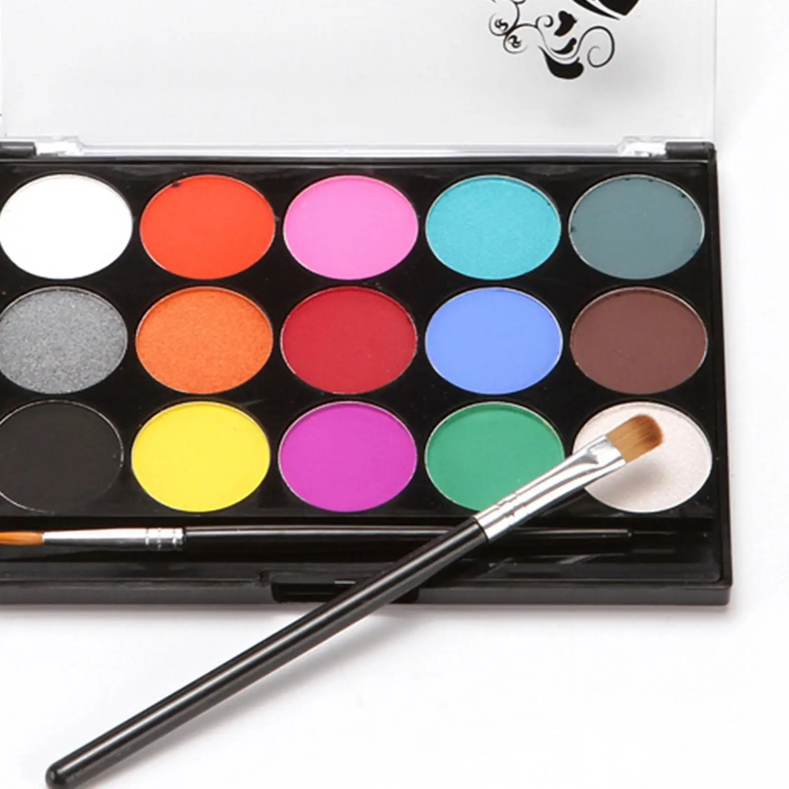 Paleta pigmentów do malowania twarzy i ciała, 6 pędzli, szybkoschnący, na bazie wody, zestaw do malowania twarzy i ciała na imprezy, do makijażu i odgrywania ról.
