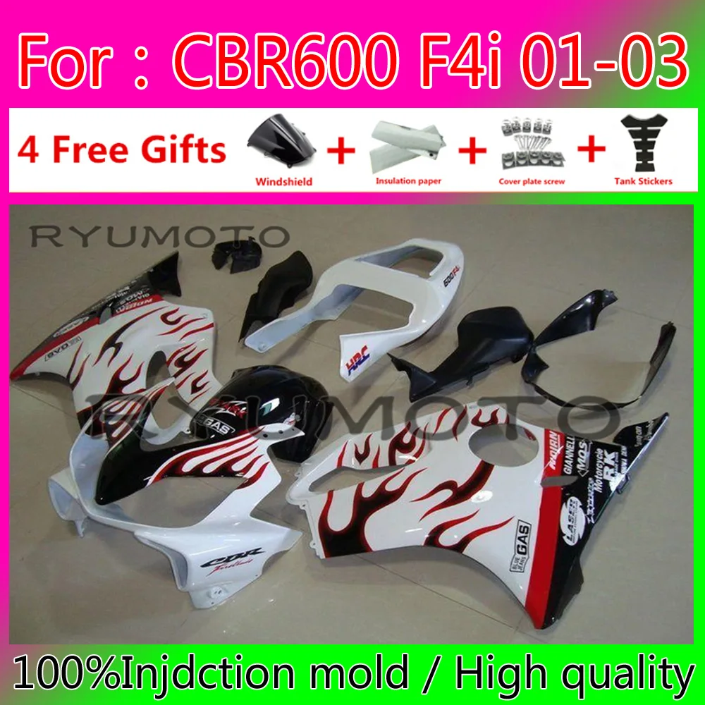 

Injection Mold New ABS Whole Fairings Kit Fit For Honda CBR 600 F4i 2001 2003 CBR 600 F4I 01 03 Fairing