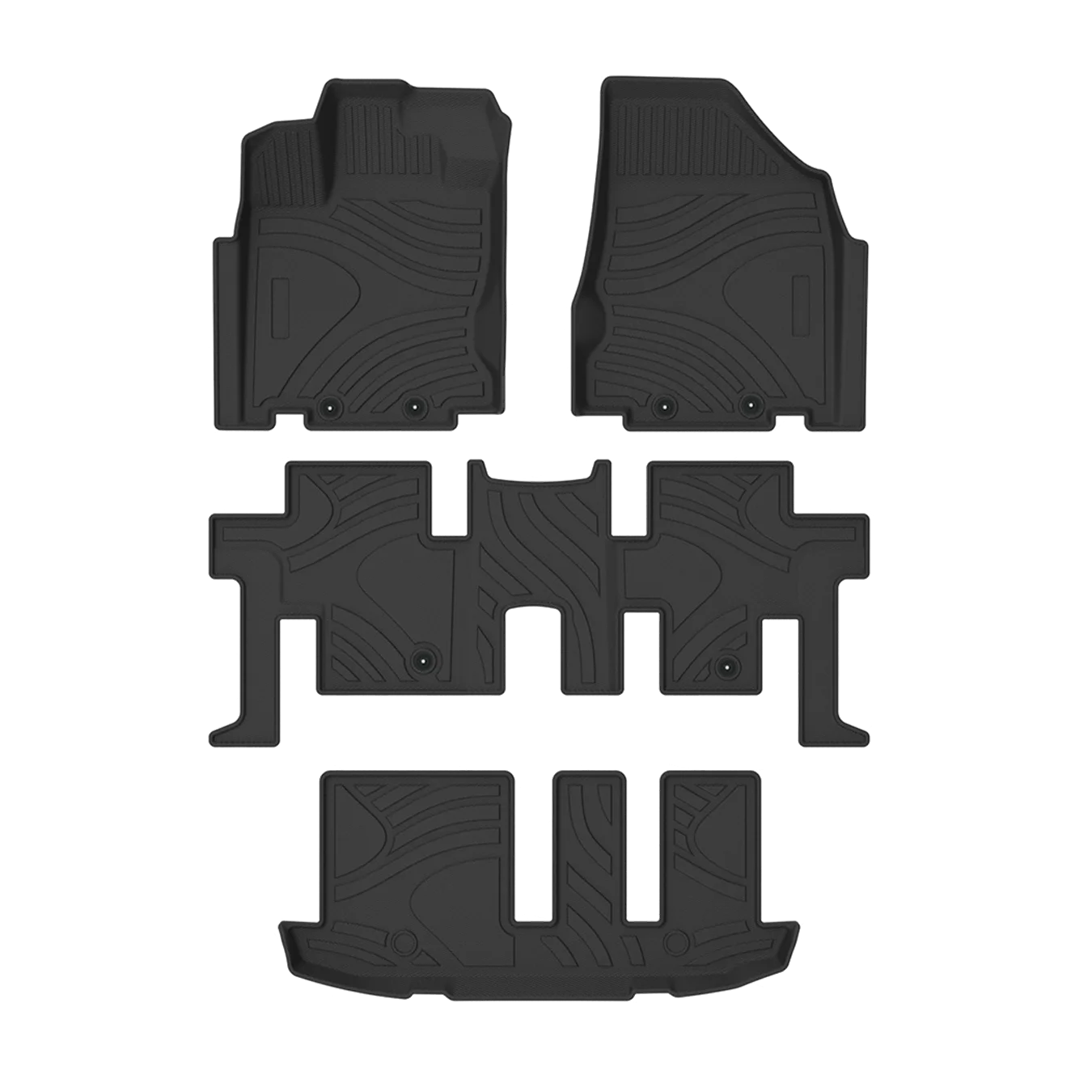 [LHD]PATHFINDER（6seats） 2013-2020 Four Seasons Waterproof and Anti-Slip TPE Floor Mat for Cars.