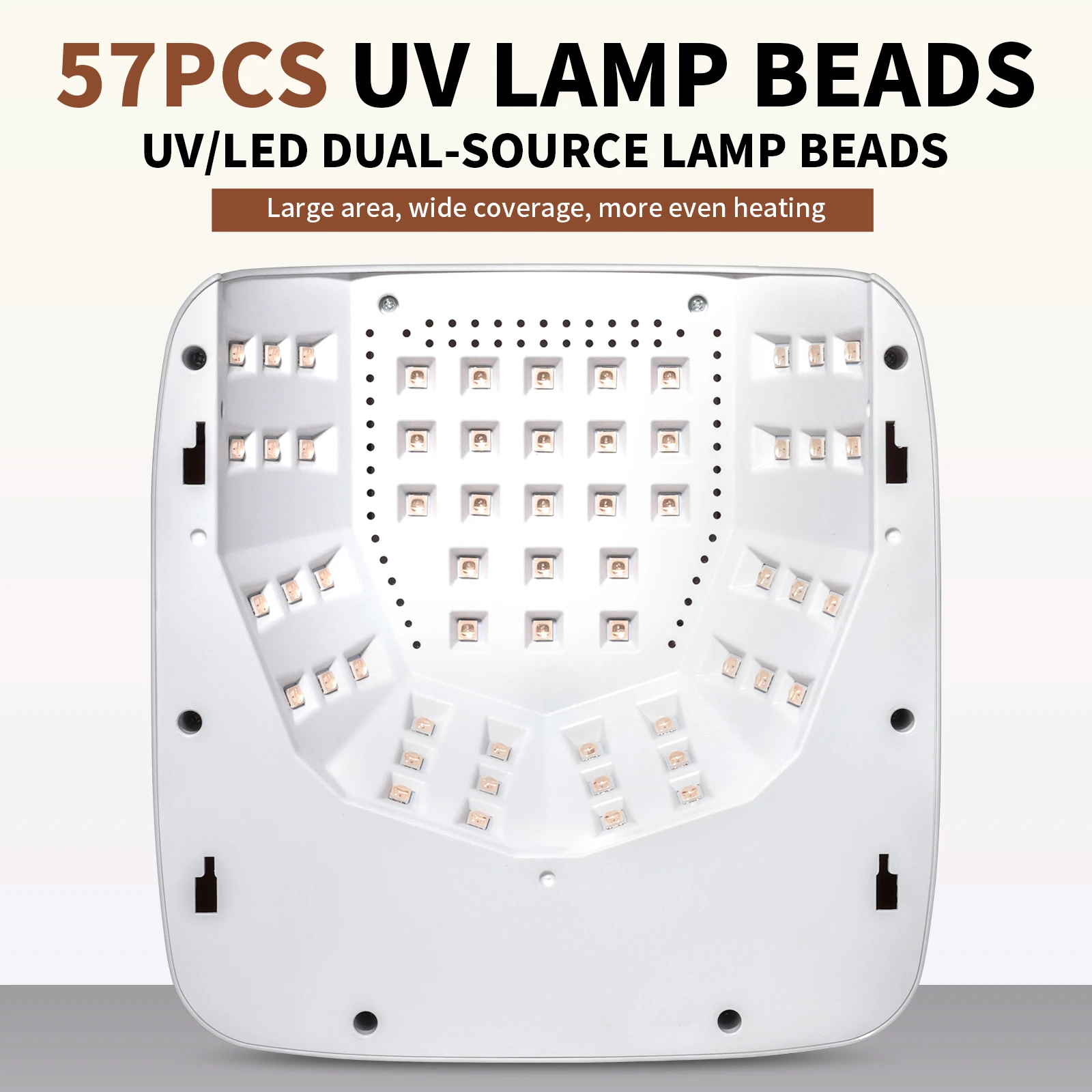 57 UV LEDネイルランプ 充電式ジェルネイルドライヤー タイマー付き 自動センサー LCDディスプレイ 大画面 マニキュアライトツール