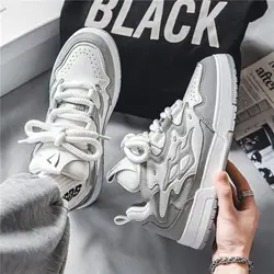New Bread Mens Sneakers PU Designer Platform Breathable Chunky Skate Shoes 2024 Casual Low-top Vulcanized Athletic Male Footwear
