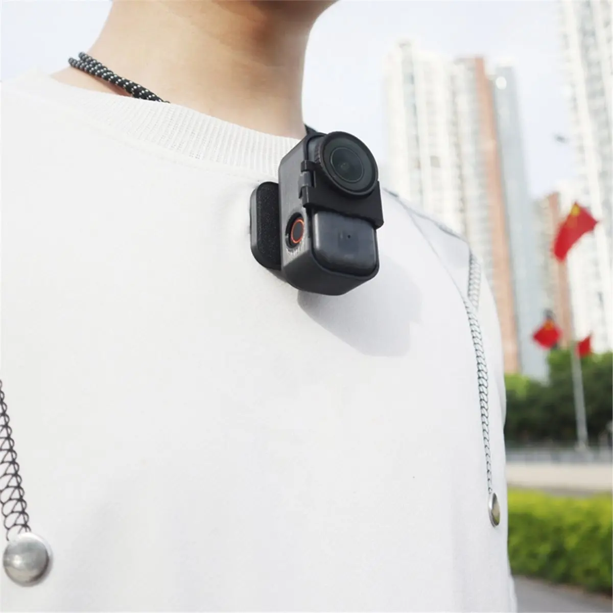 Magnetic Neck Strap Hold Mount Bracket Adapter for NANO Camera Protective Frame Quick-Release Chest Mount