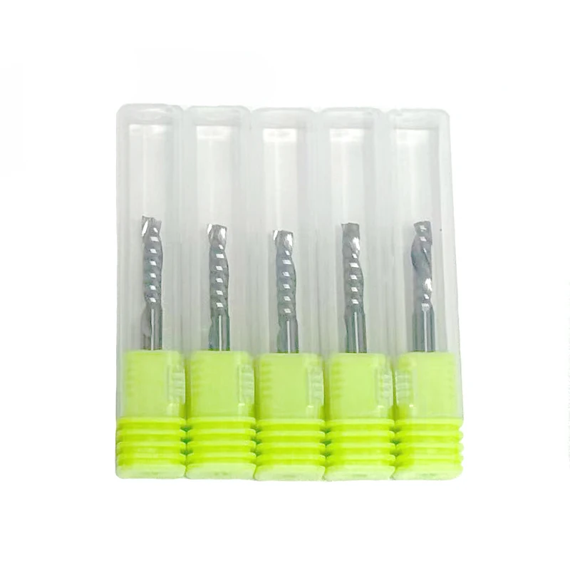 

1 шт. 3A 3,175/4/6/8/10 мм твердосплавная фреза вверх вниз - спиральные фрезы с одной канавкой для компрессионной концевой фрезы по дереву