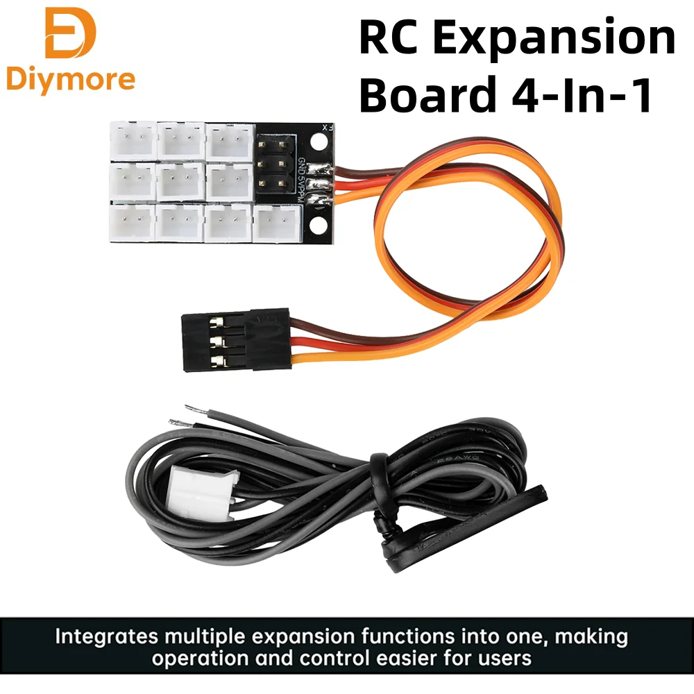 RC Expansion Board 4-In-1 PH2.0 Expansion Module Fit For 1/14 Tracked Vehicle Construction Machinery Model Light Group
