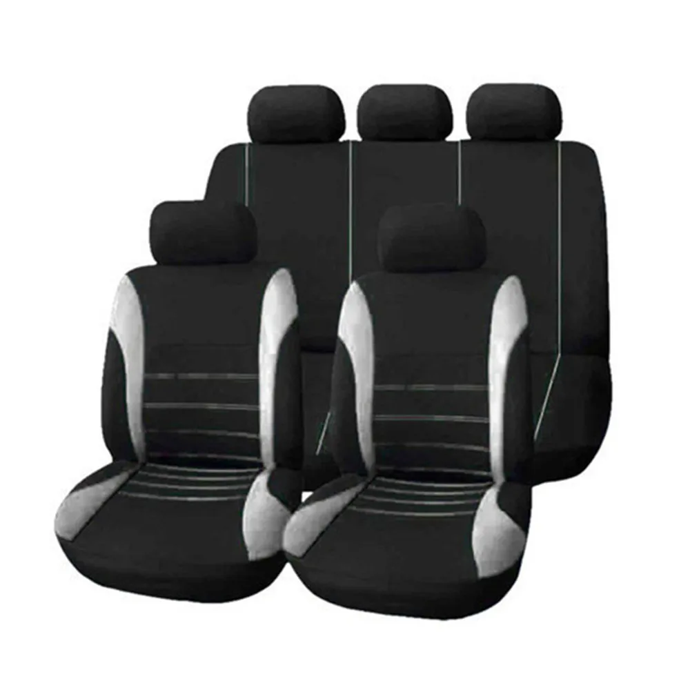 2/5Seats Fabric Car Seat Cover For Skoda Superb Fabia Octavia Rapid Yeti Combi Karop Kodiaq Auto Seat Cover Interior Accessories