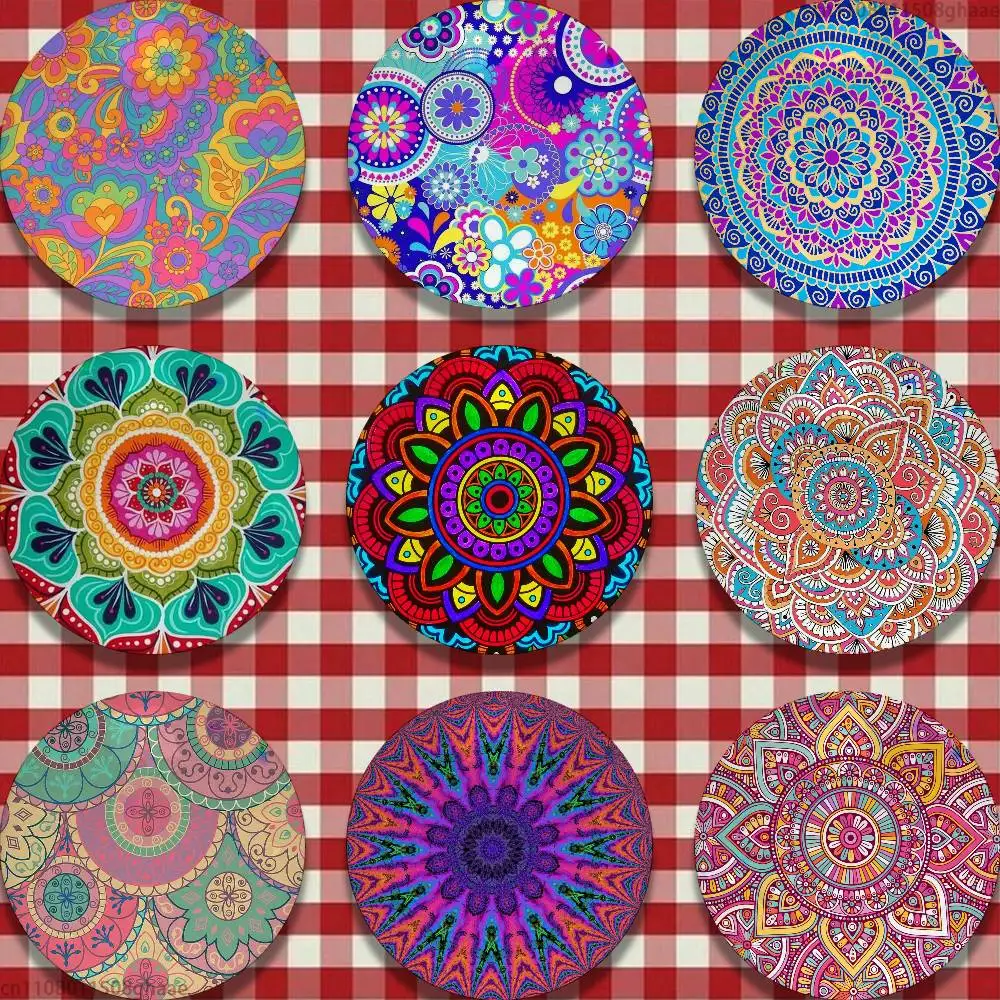 

Manda Floral Pattern 25mm 75mm 44mm 58mm 32m Brooches Badges Pins for Accessories