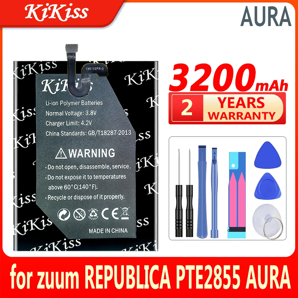 

Аккумулятор KiKiss на 3200 мА · ч для zuum республиканской PTE2855 AURA