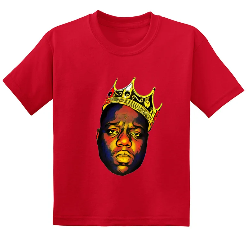 Hot Sale Notorious Big Biggie Print Cool Rock Kids T-shirt Baby Boys Girls Clothes Summer Children Cotton Short Sleeve T shirt