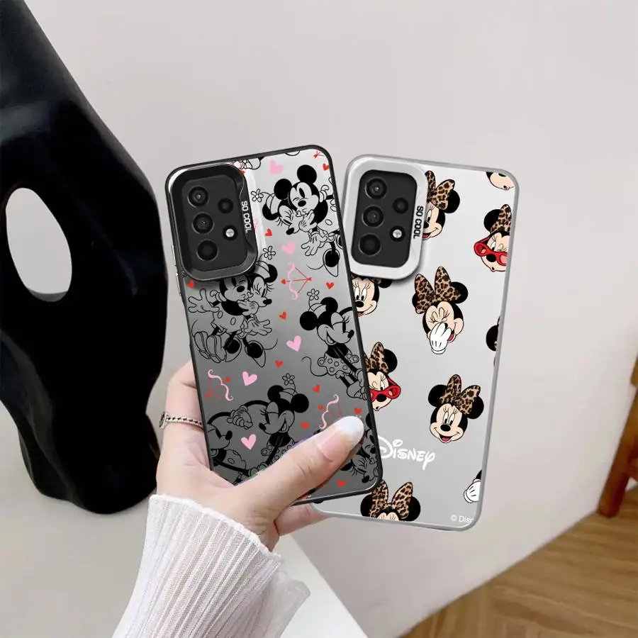 Casing ponsel Samsung, pelindung ponsel Disney Mickey Minnie Fashion untuk Samsung Galaxy A54 A52 A14 A53 A34 A13 A12 A23 A33 A71 A32 A51 A24 A72 Funda