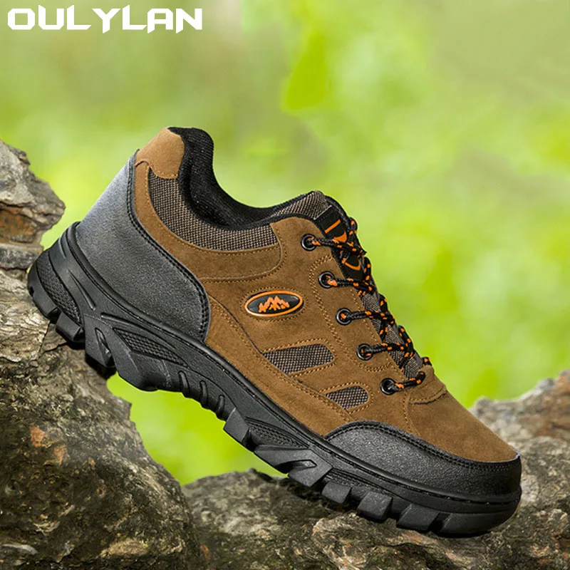 Oulylan Non - slip Warm Lace-up Casual Trekking Sneakers Big Size Hiking Shoes Men Winter Outdoor Sports Climbing Shoes