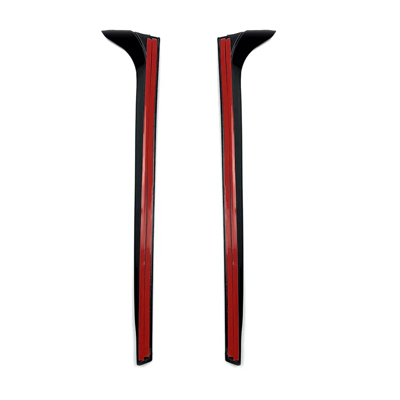 ل VW Polo MK5 6R 6C 2011-2013 2014 2015 2016 2017 الجانب الخلفي نافذة سبويلر الشفاه الجناح بواسطة ABS لمعان الأسود الجسم أطقم 1 زوج