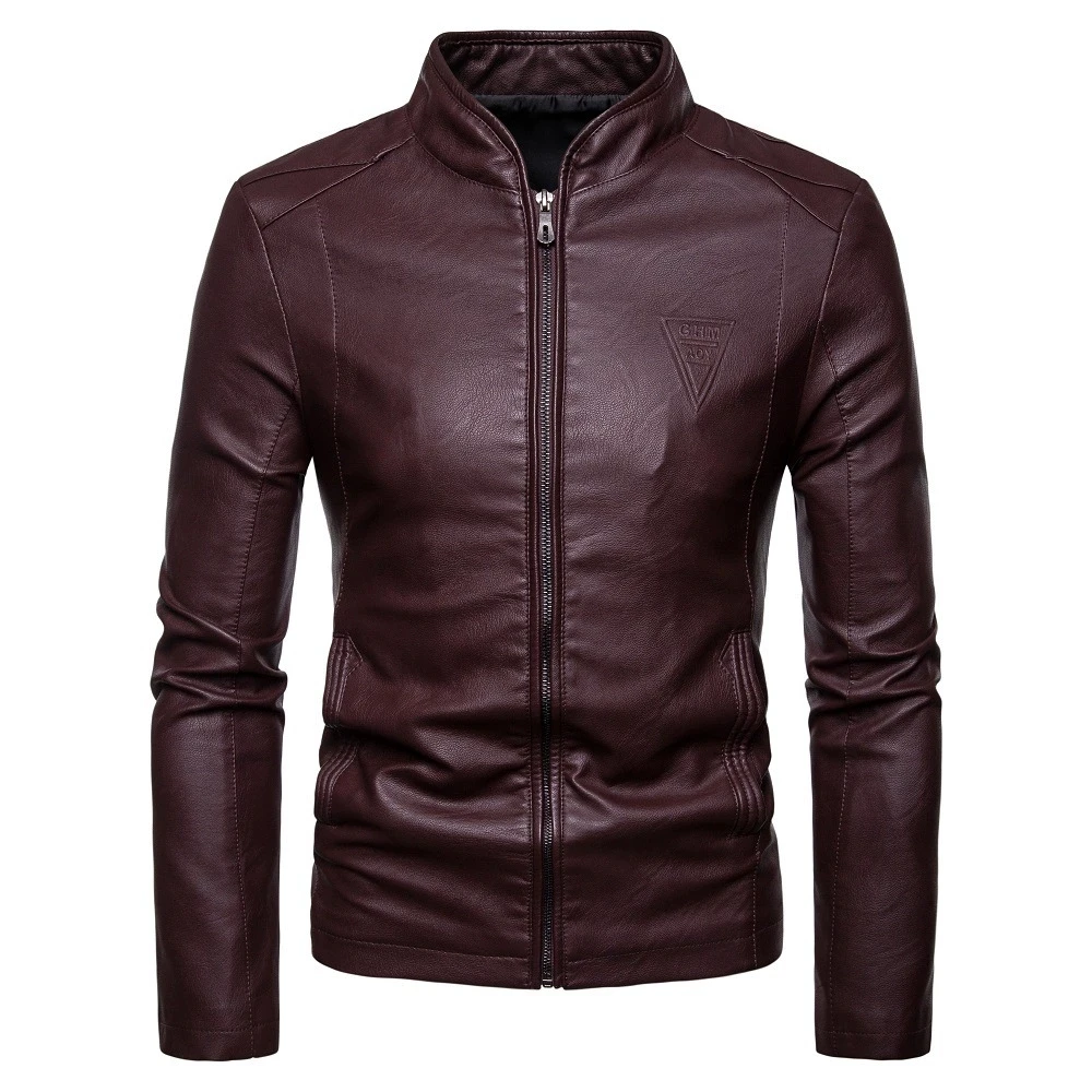 Motorcycle Jacket Leather Men Coat Bomber Waterproof Warm Fashion Splicing Vintage Stand Collar Riding Black Long Jacket Plus
