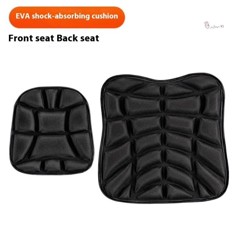 2PCS 3D Breathable Gel Cushion Comfort Seat Pad, Universal Shock Absorbing Fit for Motorcycle Seat Cover