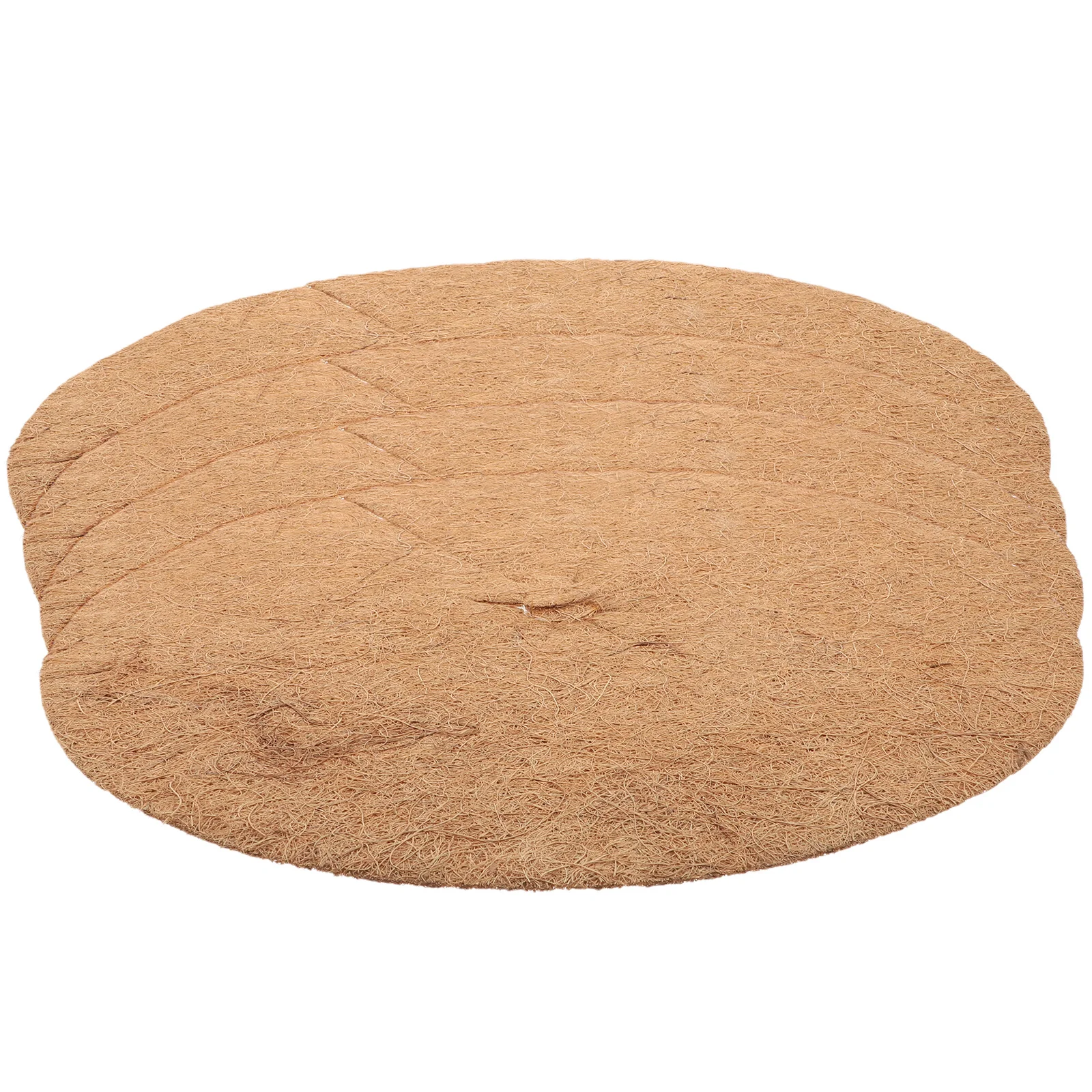 

4pcs Coconut Fiber Weed Barrier Mat Reusable Garden Planter Liner Thickened Coir Sheet Tree Root Cover Mulch Ring Landscape
