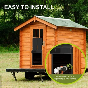 باب حظيرة الدجاج الأوتوماتيكي ، فتاحة الألومنيوم ، الموقت الذي يتم التحكم فيه ، فتح وإغلاق ، وظيفة مضادة للقرصة أعلى 12 بيع منبه الدجاج - No7