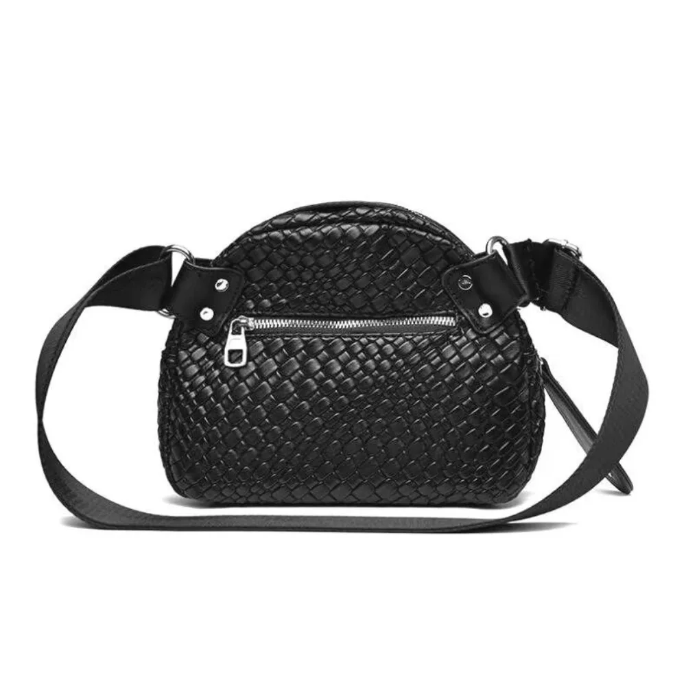 Luxury Brand Shell Bag Women Crossbody Bag Woven pattern Shoulder Bags Leather Chest Bag Fashion Phone Purses Ladies Waist Bags