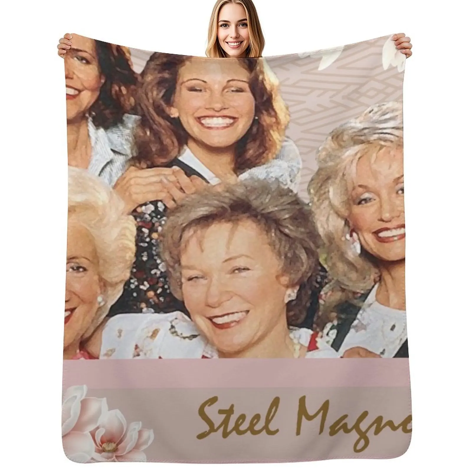 

New Steel Magnolias Southern Ladies Throw Blanket Plush Fuzzy Cozy Blanket for Couch Sofa