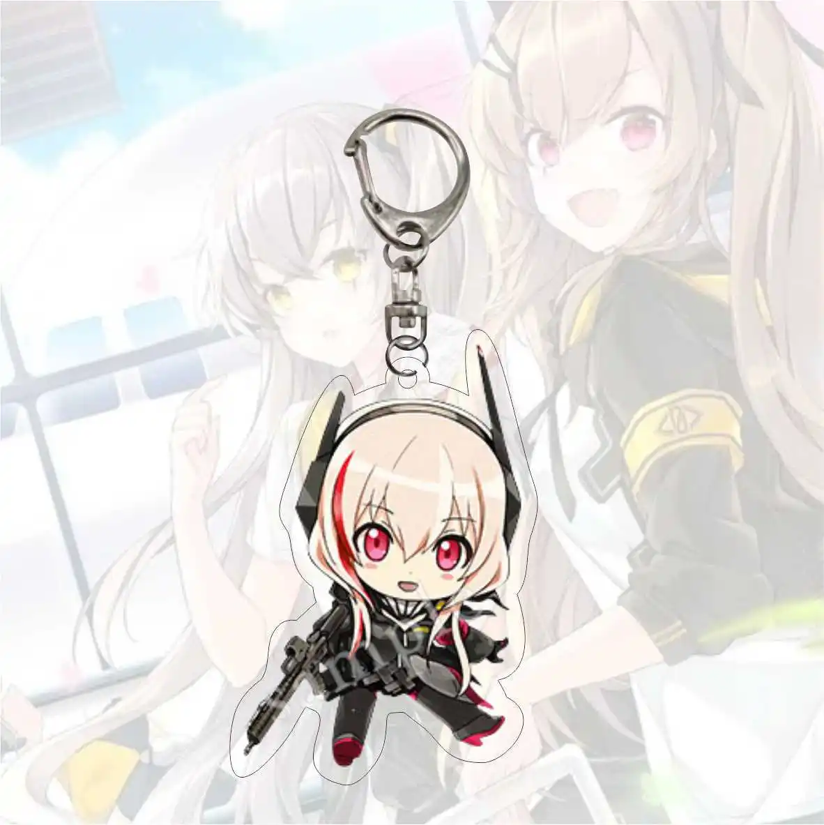 Girls' Frontline Anime Figures M4 SOPMODII M16A1 Acrylic Key Chains Kawaii Bag Pendant Decor Toy Fans Collection Gift 6CM