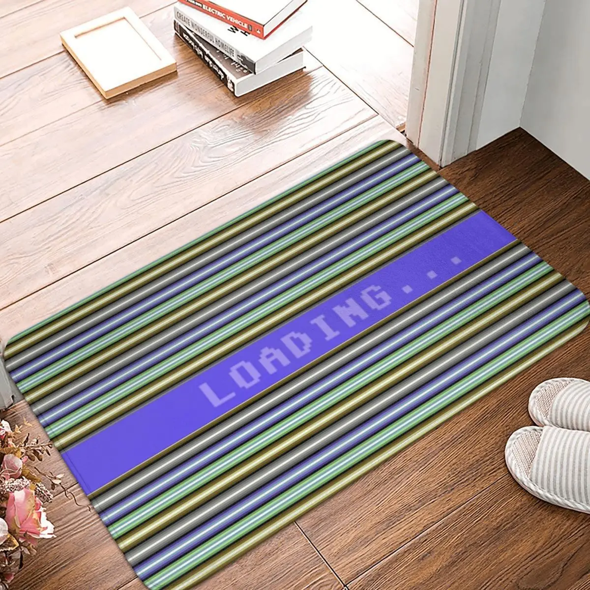 Commodore 64 Raster Bars Anti-slip Doormat Floor Mat Antiwear Carpet Rug for Kitchen Entrance Home Balcony Footpad Mats