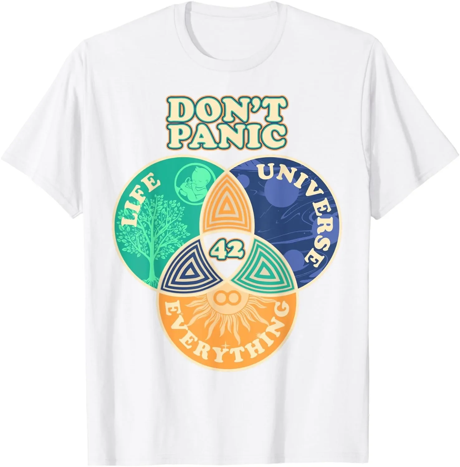 Life Universe Everything 42 Science Fiction Space Lovers T-Shirt Couple Funny Shirt Streetwear Graphic T Shirts Ropa Hombre