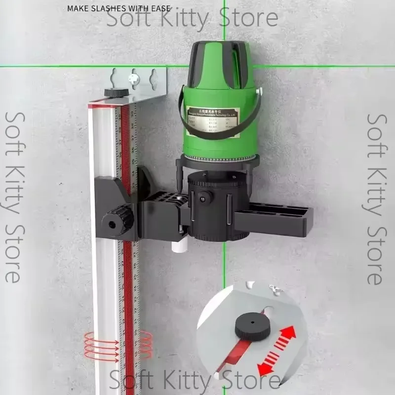 Laser Level Mounting Bracket for Tripod, Dual-Use for Masonry and Carpentry, Multi-Function Fine Adjustment Wall Bracket