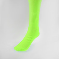 1 Pair Solid Color Long Tube Football Socks Fluorescent Green Knee High Sports Stockings Stretchable Anti-Slip Exercise