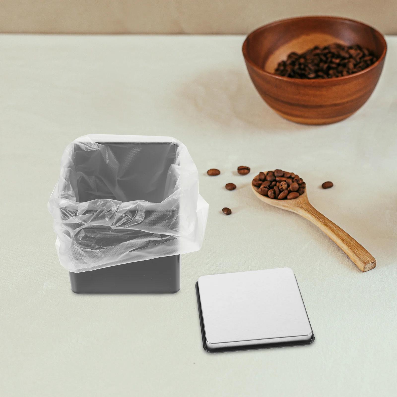 

4pcs Tinplate Storage Jar Airtight Coffee Bean Container For Tea Leaves Candy Baking Yellow Rectangular Tea Tins With Lid