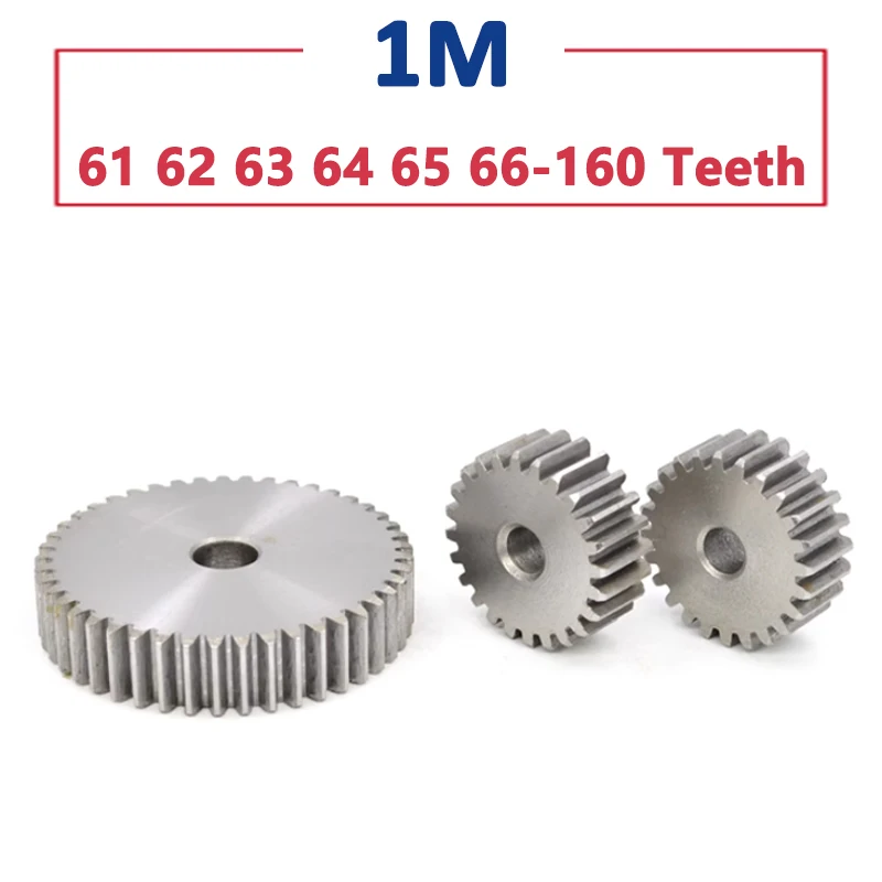 

1pc 61T-160T 1M Spur Gear 45# Steel Cylindrical Gears 1 Module 61 62 63 64 65 66 67 68 69 70 71 72 73 74 75 76 77 78 - 160 Teeth