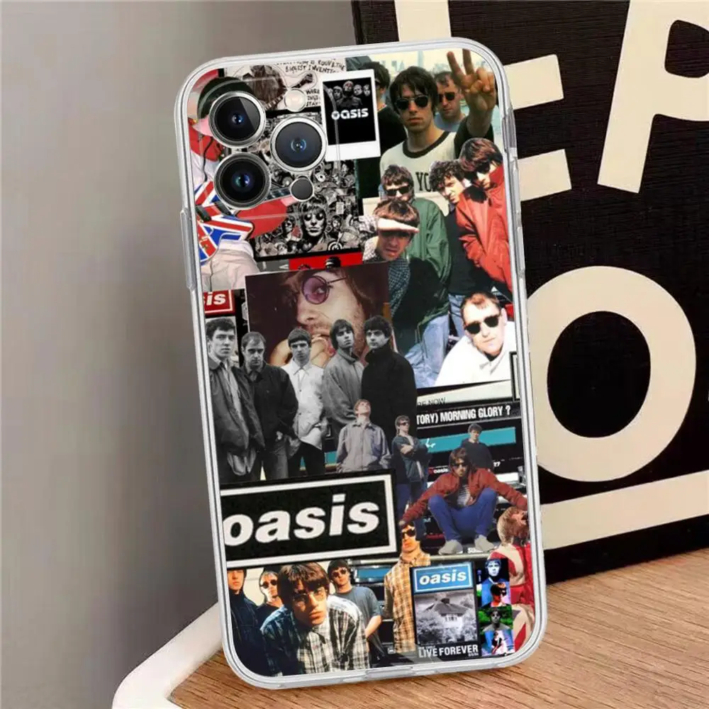 O-Oasis Band Phone Case For iPhone 15 14 13 12 Mini 11 Pro XS Max X XR SE 6 7 8 Plus Soft Silicone Cover