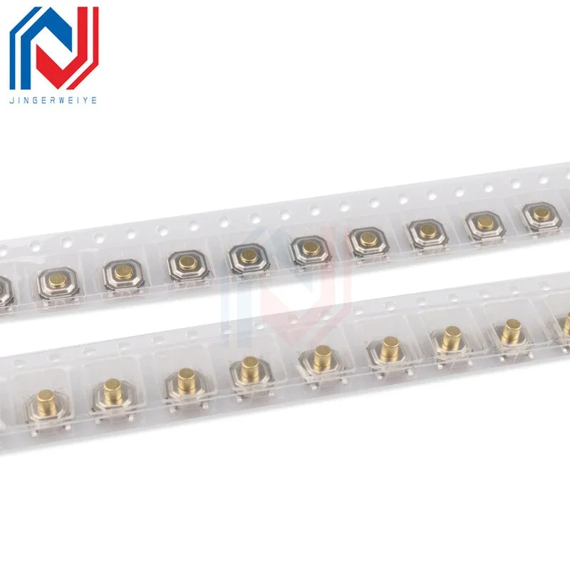 Touch Switch 4 Feet Square 4x4x1.5mm 1.6/1.7mm Waterproof Copper Head Circuit Board Button Small Micro Electronic Button Touch