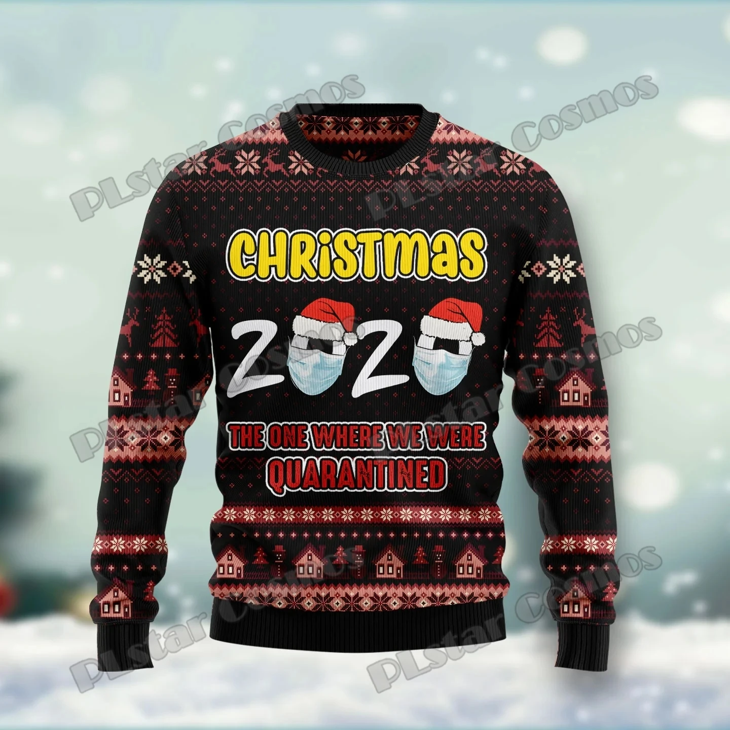 PLstar-suéter de Navidad con estampado 3D de chimpancé Cosmos para hombre, Jersey de punto informal Unisex, moda, feo, invierno, MYY33