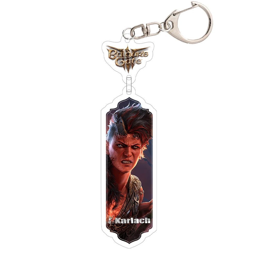 Hot Anime Figures Game Baldur's Gate3 Acrylic Keychain Anime Cosplay Astarion Gale Lae'zel KeyChain Fans Prop Gift Pendant