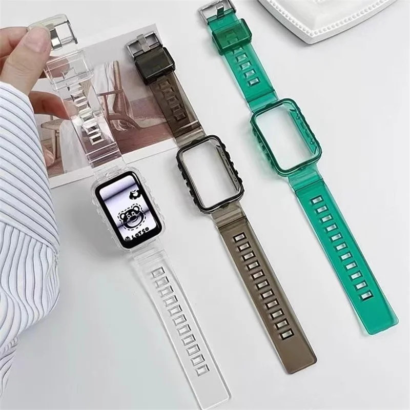 حزام سيليكون وحزام لسوار Mi من السيليكون ، سوار شفاف ، سوار معصم من البولي يورثين الحراري الناعم ، حزام بديل ، إكسسوارات ساعة ذكية ، 8 ، 7 برو