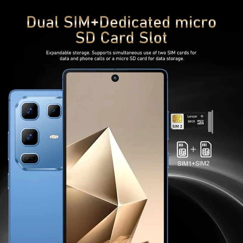 Fuffi-S24 Pro، هاتف ذكي يعمل بنظام أندرويد، 6.8 بوصة، ذاكرة وصول عشوائي 8 جيجا بايت 256 جيجا، شريحة مزدوجة، كاميرا 16 + 32 ميجابكسل، هواتف محمولة، فتح هاتف شبكة 4G