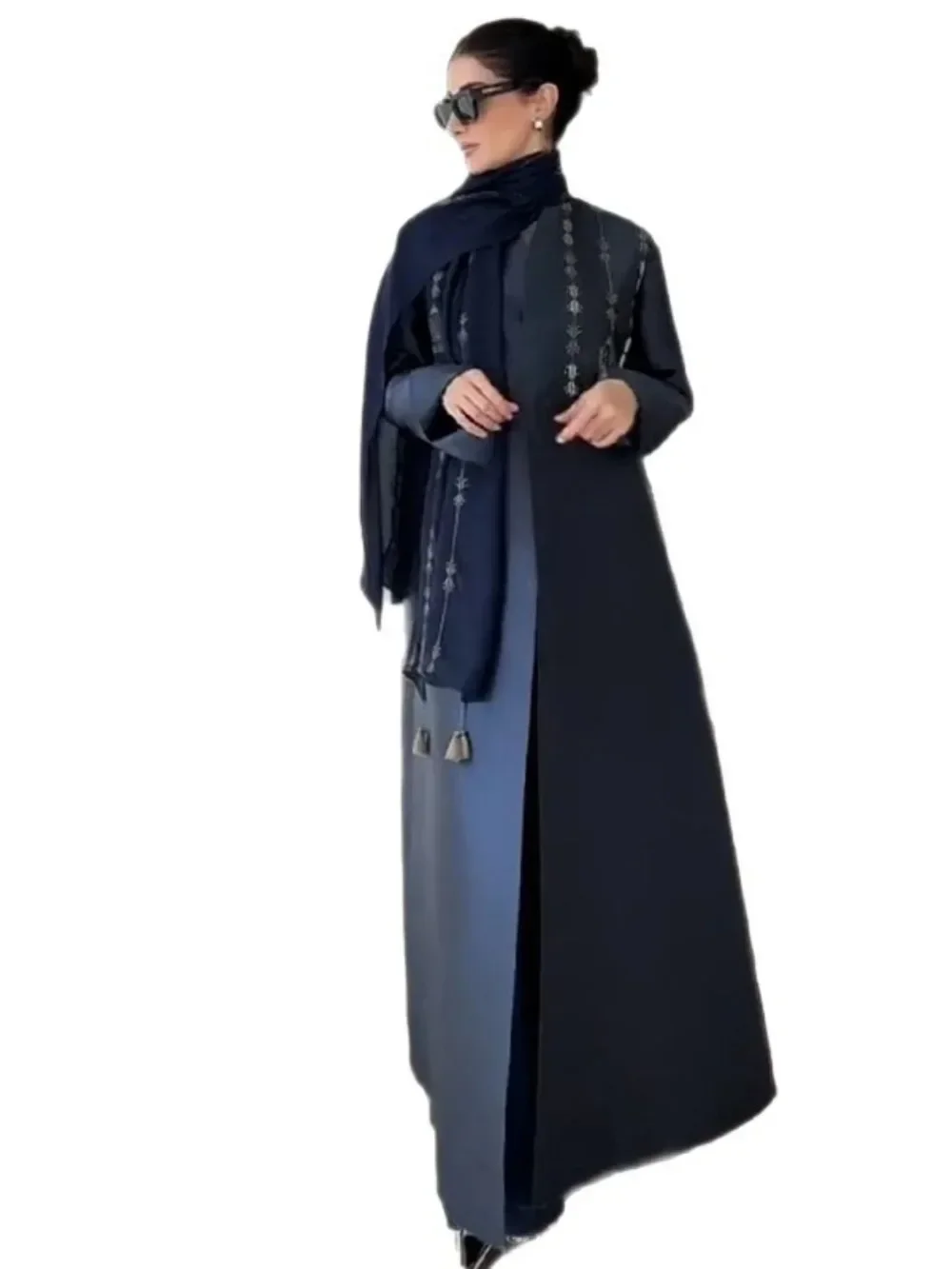 Eid Women Abaya Trench Long Coat Muslim Cardigan Dubai Vestidos Largos Kaftan Arab Robe Party Caftan Jalabiya Ramadan 2026 3