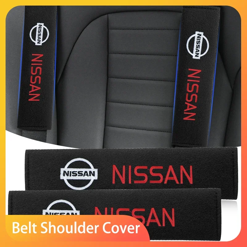 Car Seat Belt Cover styled Cotton Safety Shoulder Protector For  Nissan X-Trail T32 T31 Qashqai Tiida Teana Car Styling