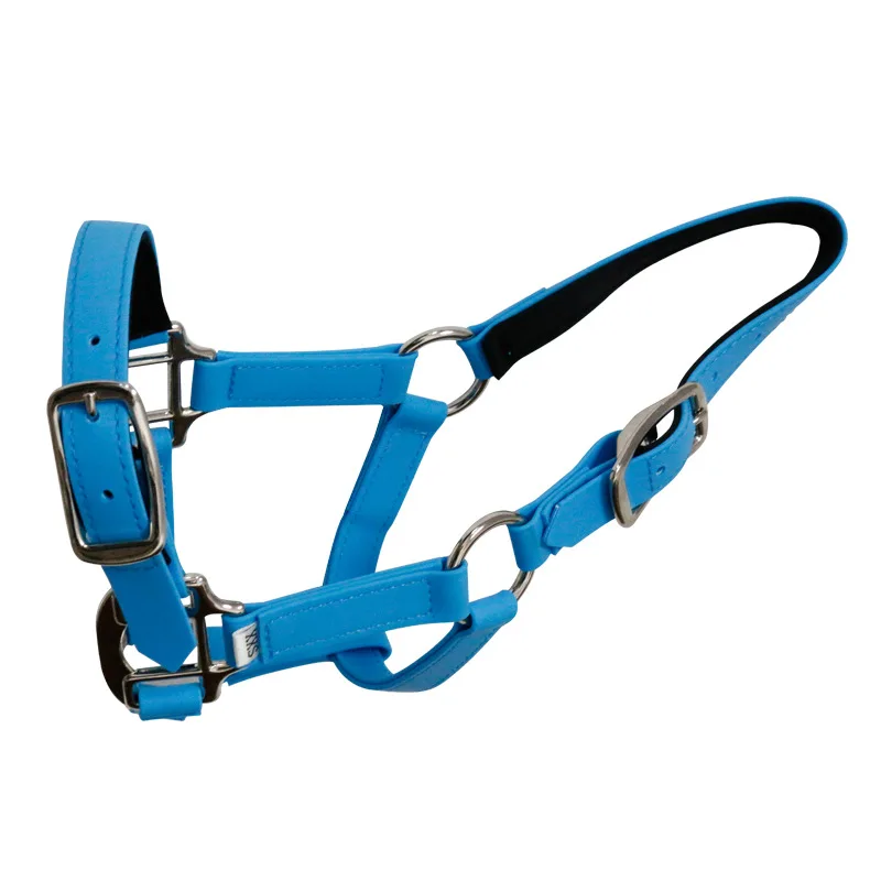 

Skin-Friendly Stainless Steel Horse Halter PVC Neoprene and Leather English Saddle Style Non-Slip Tensile
