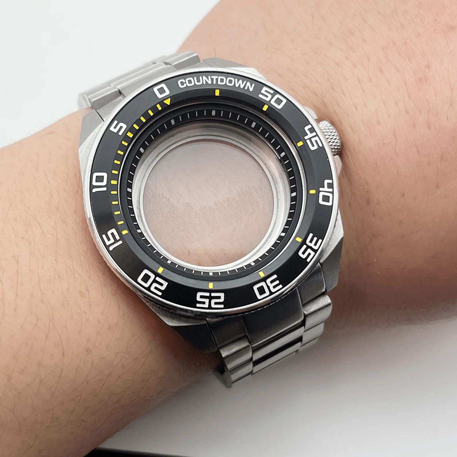 

Mod Samurai Case Nh35 Case Stainless Steel Solid Strap Sapphire Glass Suitable For Nh34 Nh35 Nh36 4R 6R Movement Watch Case