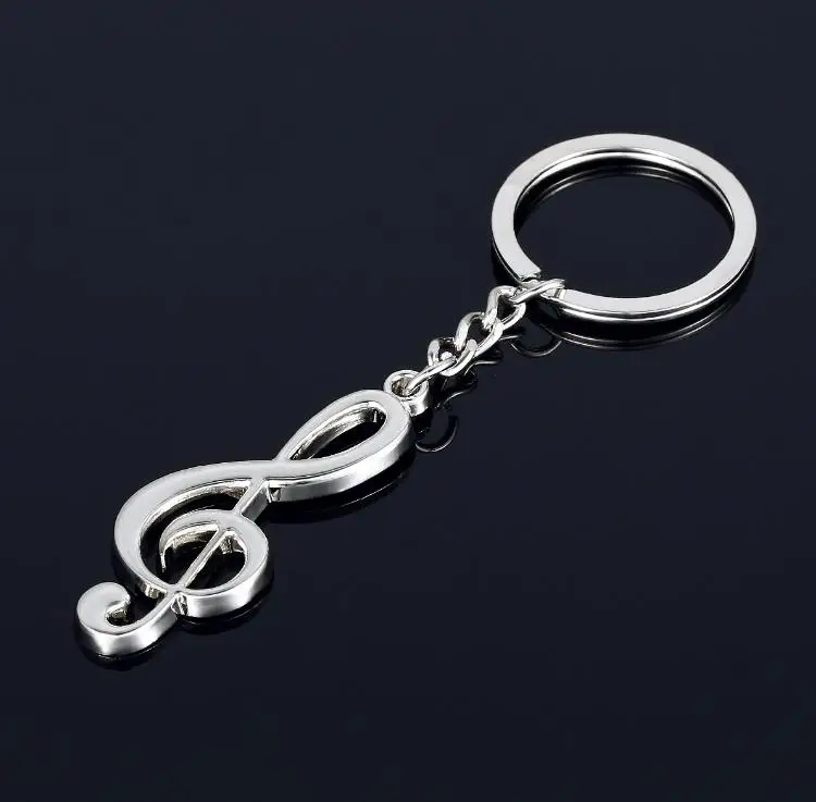 

500pcs Silver Plated Musical Note Music Symbol Key chain For Men Women Trinket Wedding Favor Gifts ni343