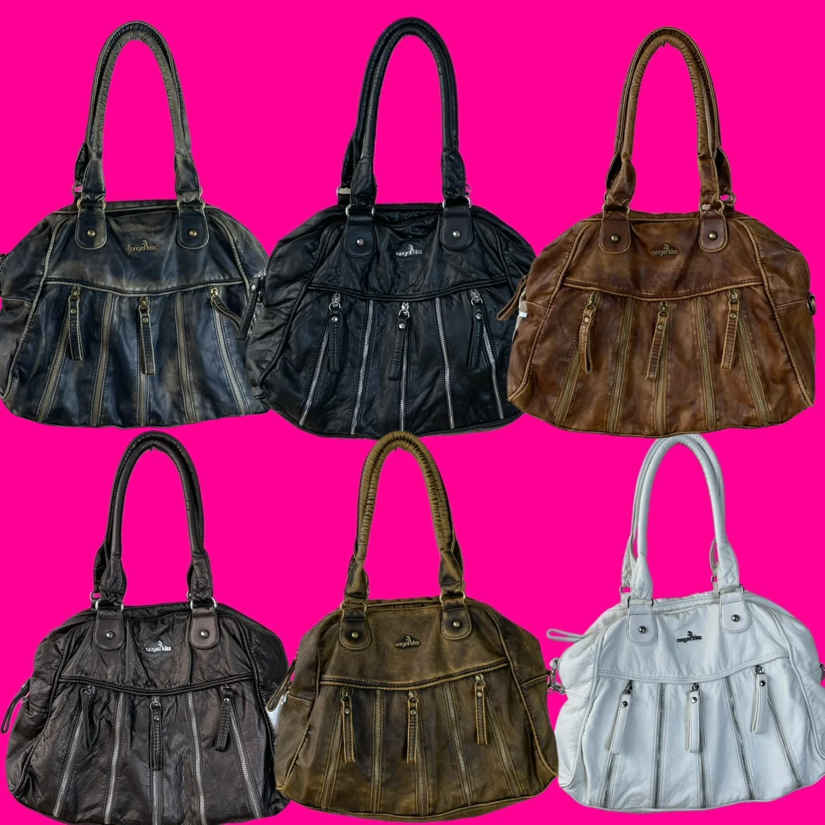 

Многослойная сумка на молнии в стиле ретро Angel Kiss, большая сумка через плечо Capaci для женщин, мотоциклетная сумка Briti Sle, повседневное использование