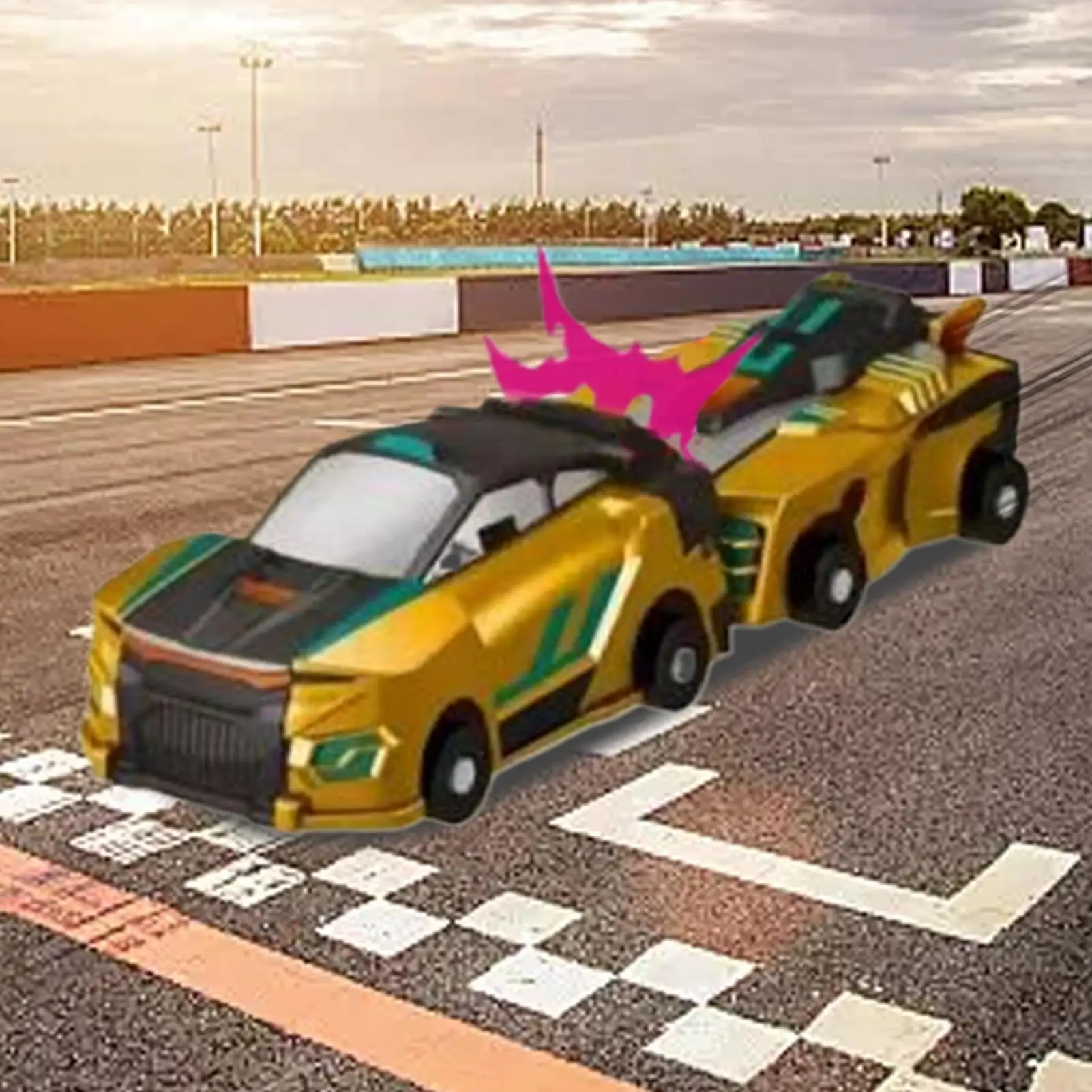 Magnetic Dinosaur Pull Back Cars 4Packs Collision Transforming Dragon Vehicle Toys for Toddlers Age 3-5, Birthday Christmas Gift