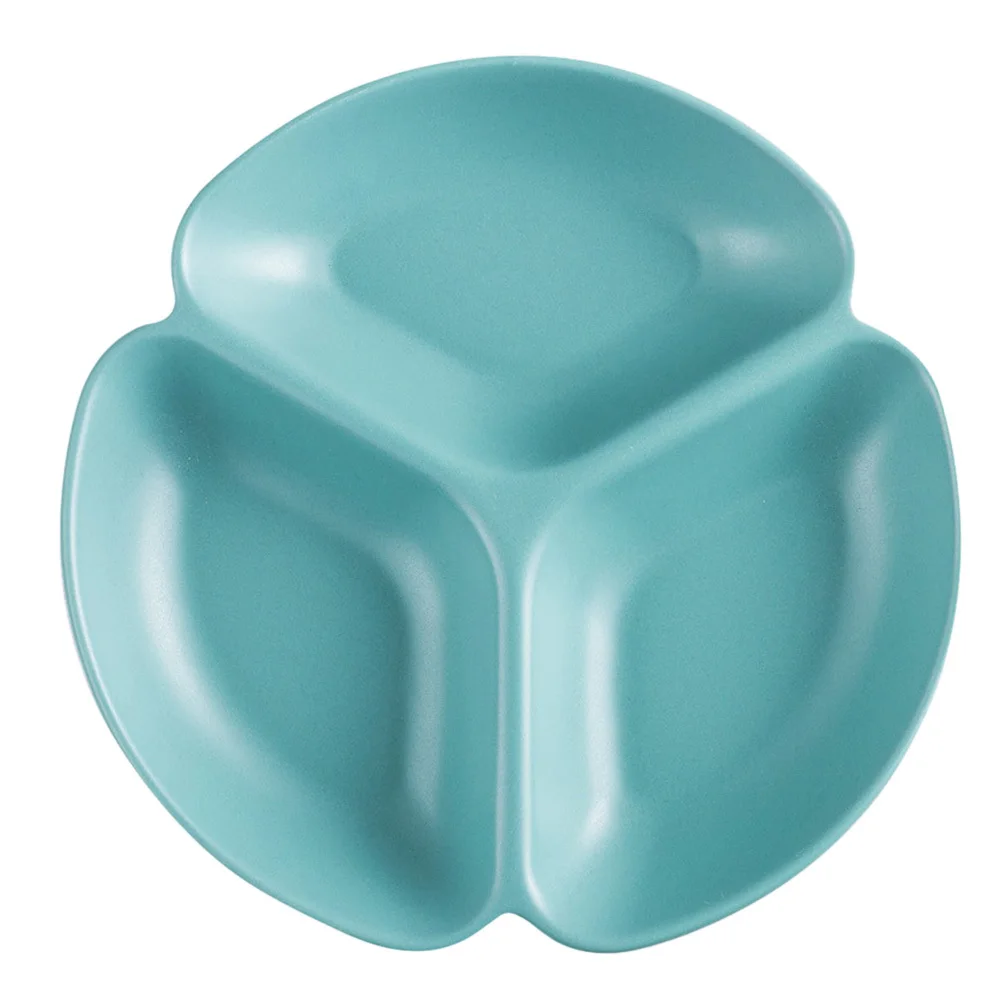 1 قطعة طبق مقسم من السيراميك الفاكهة وجبة خفيفة المقبلات صينية حواف ناعمة سهلة التنظيف صديقة للبيئة الخزف