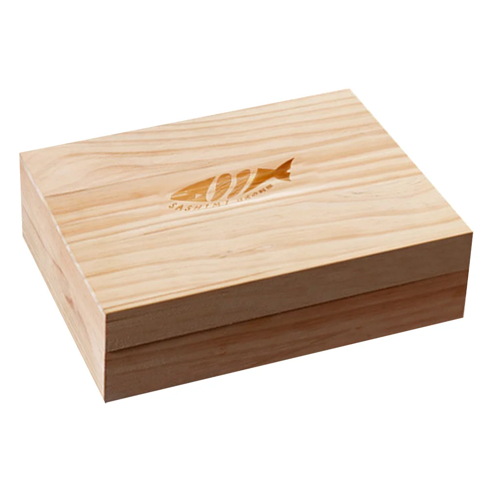

1Set Premium Wooden Bento Box Japanese Sushi Storage Case Multi Compartment Lunch Container for Camping Picnic Takeout