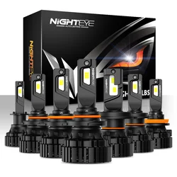 NIGHTEYE 45000LM H4 H7 bombillas LED para faros de coche Canbus 120W H11 H8 H9 9005 HB3 9006 HB4 lámparas de coche 6500K Led blanco 12V luces de coche