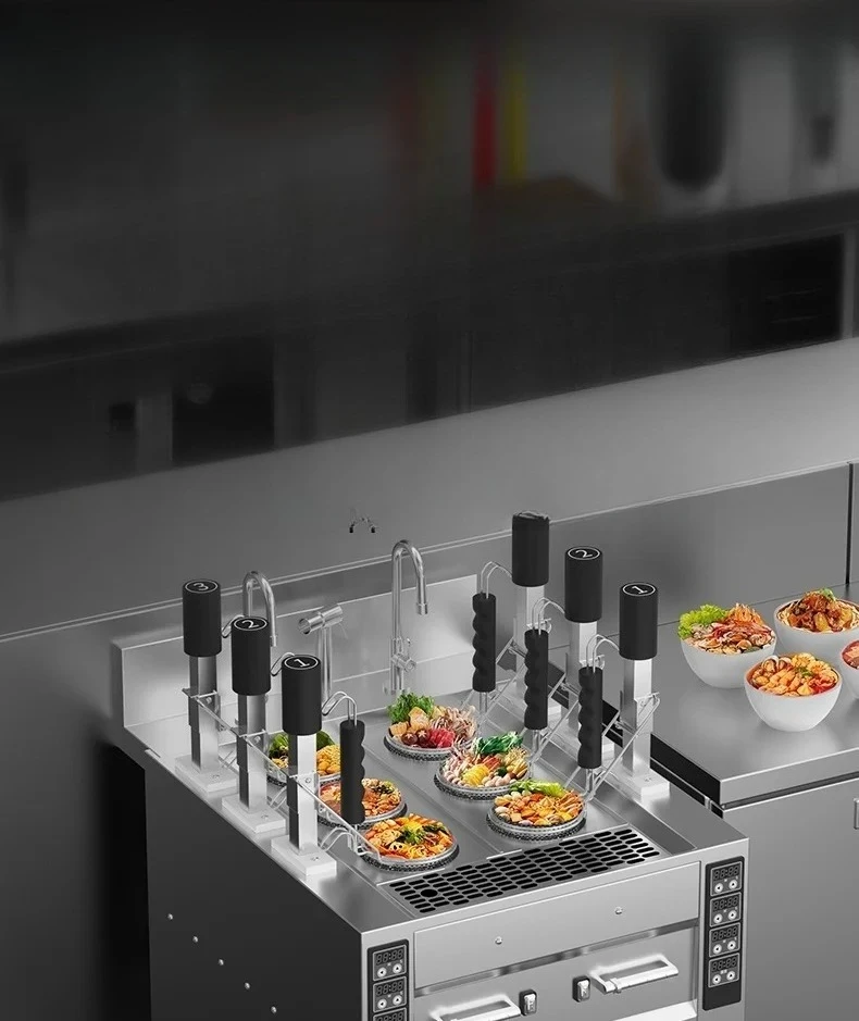 Olla de Pasta Automática PYH con Elevación Automática, Cocina Multifunción a Gas para Arroz y Fideos, Máquina para Hot Pot Picante