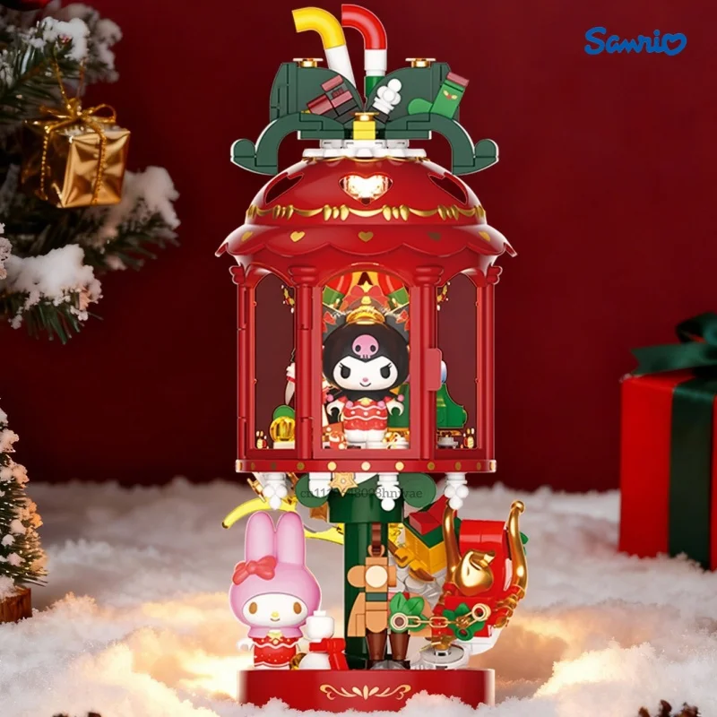 

Sanrio Family Light and Shadow Dream Series Building Blocks Kuromi My Melody Assembly Model Hellokitty Ornament Toy Gift