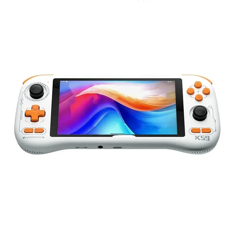 【NEWLY】K59 Handheld Game Console 5.5'' 1080P Screen Android14 5000Mah WIFI5 Retro Game Player For PS1/PSP/DC/SS