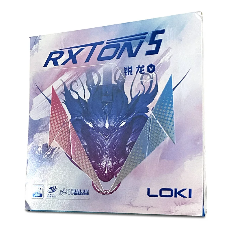 LOKI RXTON 5 COLOR Table Tennis Rubber - A40° Sticky Tensor with Energy-Storing Sponge, 2.1mm Blue/Purple/Pink