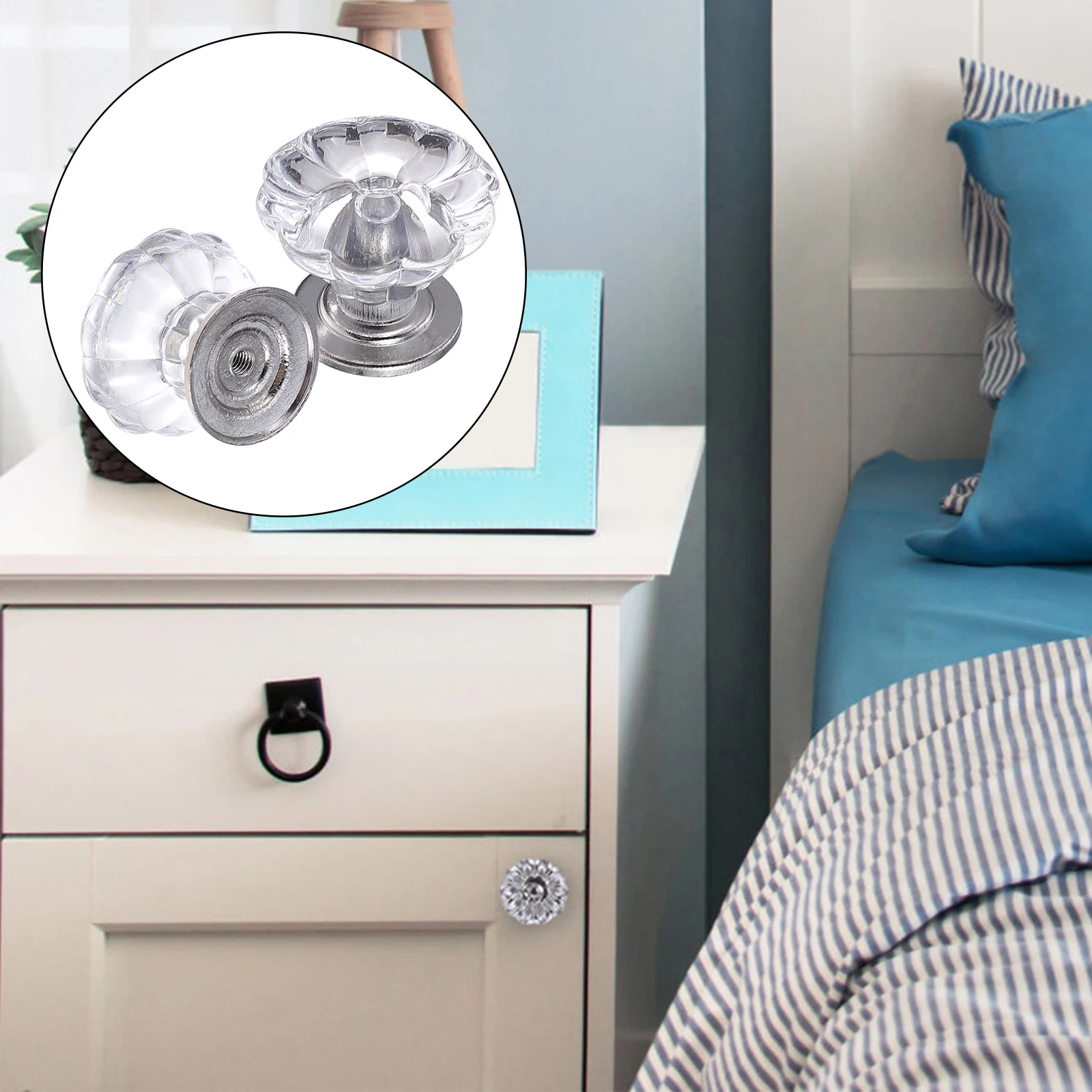 

6Pcs Lightweight Plastic Drawer Pulls Creative Decorative Knobs Exquisite Home Cabinet Handles