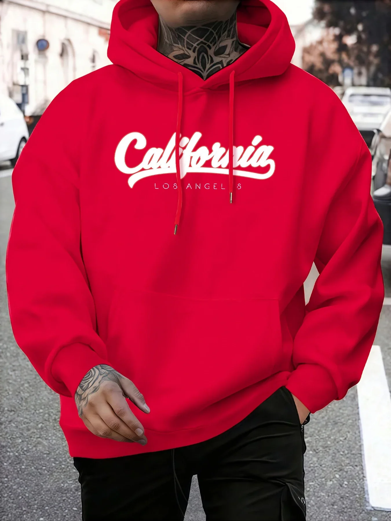 

California Los Angeles Letter Prints Autumn Comfy Hoodie Man'S Long Sleeved Warm Sweatshirts Soft All-Match Clothing Unisex
